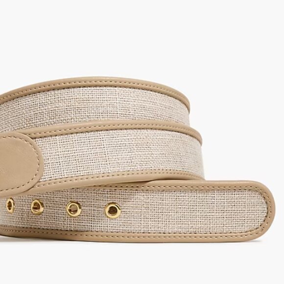 🌷J Crew NWOT Woven Leather/Fabric Belt Medium - Picture 4 of 12